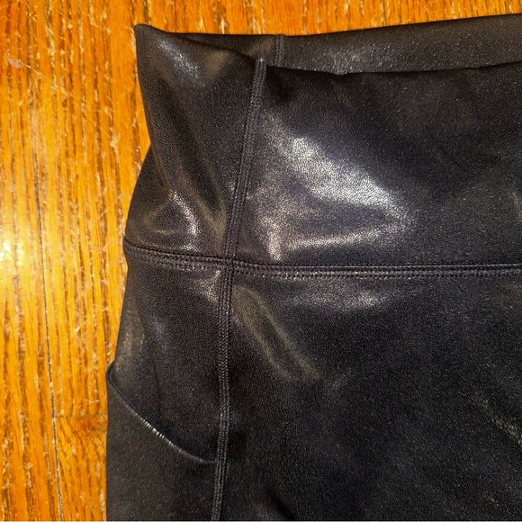 Fabletics black metallic, high waisted, straight leg, NWT! - Picture 6 of 12